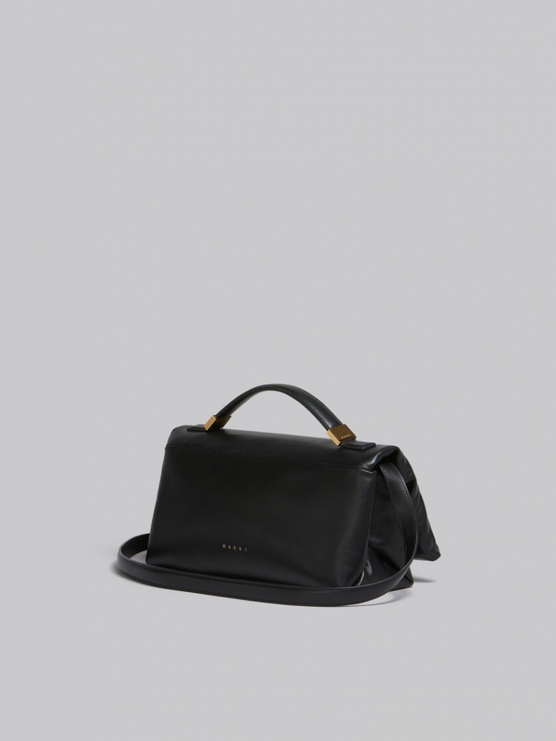 Marni δερματινα Prisma Top Handle Bag μαυρα | TGRWZ45062