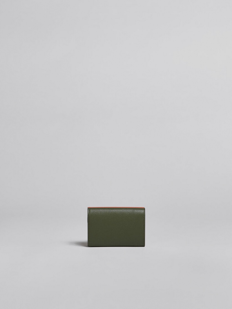 Marni δερματινα Tri-fold Wallet καφε | DGRKV31569
