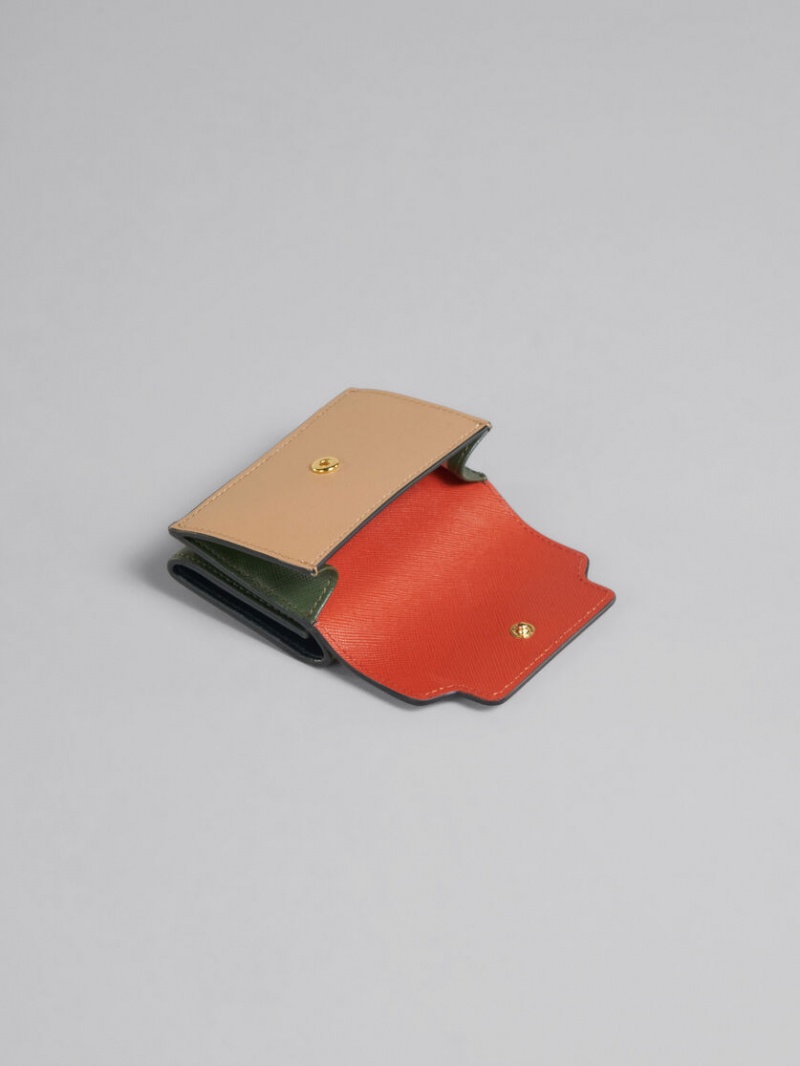 Marni δερματινα Tri-fold Wallet καφε | DGRKV31569