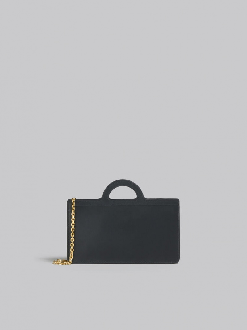 Marni δερματινα Tropicalia Long Wallet With Chain λουρακια μαυρα | GRDFL57953