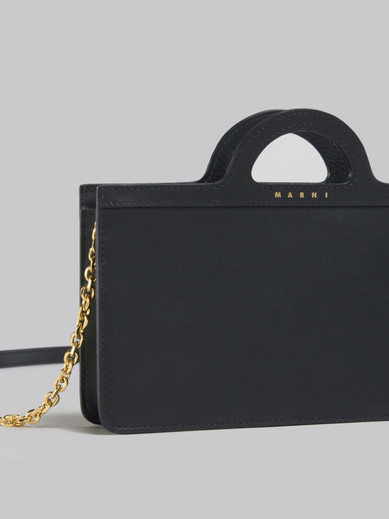 Marni δερματινα Tropicalia Long Wallet With Chain λουρακια μαυρα | GRDFL57953