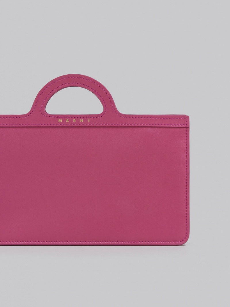 Marni δερματινα Tropicalia Long Wallet With Chain λουρακια ροζ | UGRTG59953